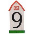 Neighborhood White House Number Painted Resin Nine 9