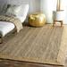 Avgari Creation Grey Natural Border Rectangle Solid Braided Living Room Hall way Diging Area Rug Carpet-2 Feet (24 Inch)