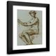 Henri Leopold LÃ©vy 17x24 Black Modern Framed Museum Art Print Titled - Study of a Young Woman Sitting Holding an Object in the Right Hand