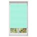 ShadePix Window Shade - Blackout Roller Window Shade Custom 21 x 36 Aqua Pastel by WindowPix