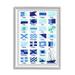 Stupell Industries Blue Nautical Flag Sailing Maritime Symbols Chart 16 x 20 Design by Erica Billups