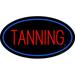 Red Oval Tanning Animated LED Neon Sign 13 x 24 - inches Black Square Cut Acrylic Backing with Dimmer - Bright and Premium built indoor LED Neon Sign for Defence Force.