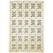 Cream Wool Rug 6 X 9 Modern Hand Tufted French Floral Room Size Carpet