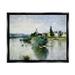 Stupell Industries Countryside Homes Lake Landscape Monet Classic Painting Jet Black Framed Floating Canvas Wall Art 16x20 by Claude Monet