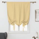 CUH Beige Blackout Roman Curtains for Kids Bedroom Thermal Insulated Curtains Rod Pocket Tie Up Shade Curtains 1-Panel for Small Windows Bathroom Kitchen (46 x 54 Inches Long)