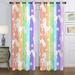 Yipa 1 Pair Unicorn Grommet Bedroom Blackout Window Curtain Thermal Insulated Room Darkening Curtain Eyelet Ring Top Window Drape Curtain Panel