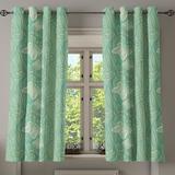 Ambesonne Green Grommet Curtain Lace Style Butterflies 50 x 54 Pale Green Turquoise