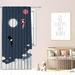 3S Brother s Flying Baloons 100% Blackout Curtains for Kids Bedroom Thermal Insulated Noise Reducing Home DÃ©cor Printed Window Curtains Single Curtain Panel - Made in Turkey (52 Wx95 L)