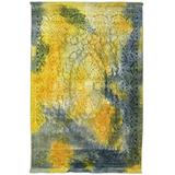 4X6 Rug Wool / Silk Gold Modern Hand Knotted Indian Abstract Room Size Carpet