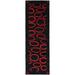 SAFAVIEH Soho Chason Geometric Wool Runner Rug Black/Red 2 6 x 12