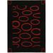 SAFAVIEH Soho Chason Geometric Wool Area Rug Black/Red 7 6 x 9 6