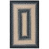 SAFAVIEH Braided Neville Colored Bordered Area Rug Black/Grey 4 x 6 Oval