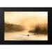 The Yellowstone Collection 14x11 Black Modern Framed Museum Art Print Titled - Morning Steam on the Madison River Yellowstone National Park