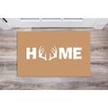 Antler and Welcome Door Mat Welcome Home Door Mats-Brown-Home With Antlers-17 x 28