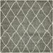 Unique Loom Trellis Rabat Shag Rug 8 0 x 8 0 Gray