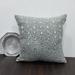Zarimoon Grey silver Sparkly Throw Pillow cover Luxury Contemporary Modern Beaded Pillow cover Hand Embroidered Embellished Custom Personalised