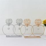 SPRING PARK Crystal Candle Holders Heart Shape Pillar Candlesticks for Home Decoration Wedding Party Table Centerpieces Housewarming Gift