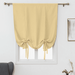 CUH Thermal Insulated Blackout Curtain - Bathroom Roman Curtain Beige Tie Up Shade for Small Window Girls Room Window Valance Balloon Blind Rod Pocket 1-Panel (30 x 54 Inches Long)