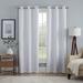 Eclipse Khloe 100% Absolute Zero Blackout Solid Textured Thermaback Curtain Panel White 40 x 63