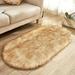 Oalirro Rustic Home Decoration Deals Clearance Super Soft Faux Sheepskin Area Rugs for Bedroom Floor Shaggy Plush Carpet Faux Rug Bedside Rugs