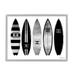 Stupell Industries Fashion Designer Surf Boards Black Silver Watercolor Graphic Art Framed Art Print Wall Art 30x24 By Amanda Greenwood