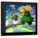 Green Howie 20x20 Black Modern Framed Museum Art Print Titled - Pop Art Landscape 1019