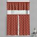 Ambesonne Burgundy Valance & Curtain Flowers with Rounds 55 x36 Brown and Turquoise
