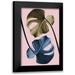 1x Studio III 13x18 Black Modern Framed Museum Art Print Titled - Monstera Pink 12