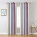 Rosnek Gradient Hollow-Out Stars Curtains Ombre Blackout Curtains Double Layers Blackout Tulle Grommet Window Curtains with Free Tiebacks 1/2/4 Panels