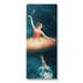 Stupell Industries Dancing Ballerina Red Nebula Dress Moon Outer Space Canvas Wall Art 10 x 24 Design by Paula Belle Flores