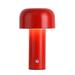 TBOLINE Mushroom Table Lamp Rechargeable Bedroom USB Desk Touch Night Light (Red)