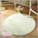 FUTATA Round Area Rugs For Living Room Bedroom Circle Floor Carpet Plush Fluffy Fuzzy Shaggy Rugs Kid Runner Rugs Washable Non-Slip Big & Small Rugs Mat Pad