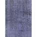 Ahgly Company Machine Washable Indoor Rectangle Industrial Modern Periwinkle Purple Area Rugs 5 x 8