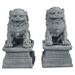 Statue Foo Shui Stone Feng Dogs Figurine Guardian Pair Miniature Fu Chinese Prosperitysculpture Mini Dog Decor