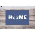 Antler and Welcome Door Mat Welcome Home Door Mats-Blue-Home With Antlers-17 x 28