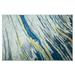 SAYFUT Abstract Faded Area Rug or Runner Soft Fluffy Bedroom Rugs -Indoor Shaggy Plush Area Rug for Boys Girls Kids College Dorm Living Room Home Decor Floor Carpet Blue 4 Sizes