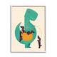 Stupell Industries Cartoon Dinosaur Dachshund Pet Dogs Puppies Basket Framed Wall Art 24 x 30 Design by Jay Fleck