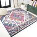 Bohemian FLAIR Boho Vintage Medallion Blue/Multi 8 Square Area Rug