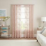 Waverly Sherry Floral Lace Sheer Rod Pocket Curtain Panel Blush 54 x 63