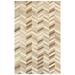 Moretti Mjolinir Area Rug 67005 Beige Chevrons Rows 5 x 8 Rectangle