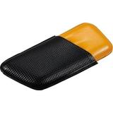 Visol VCASE410 Trivo Black and Yellow Cigar Case - Holds 3 Cigars