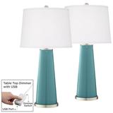 Color + Plus Reflecting Pool Leo Table Lamp Set of 2 with Dimmers