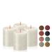 BOLSIUS 2.75 X 3.25 Rustic Metallic Ivory Pillar Candles Unscented Pillar Candles -Fine European Quality Shimmer Collection Packed By 4