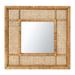 Creative Co-Op 23.5 Square Modern Wood and Rattan Wall Mirror