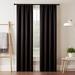 Eclipse Darrell Modern Blackout Thermal Rod Pocket Window Curtains for Bedroom or Living Room (Single Panel) 37 in x 84 in Black