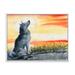 Designart Portrait Of Grey Wolf Howling At The Moon Traditional Framed Canvas Wall Art Print