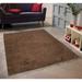 HT Design Rectengular Shag Area Rug 5x7 Solid Color Low Pile Shag Easy to clean Pet Friendly Soft Nursery Runner Rug for Living Rooms Bedrooms Brown