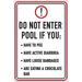 Do Not Enter Pool If 12 x 8 Funny Tin Sign Inappropriate Humor Gag Pool Indoor Outdoor Home Decor