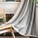 Autmor Stripe Semi Sheer Curtains for Living Room Grey Geometric Window Curtain Panels for Bedroom Office