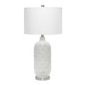 Argyle Classic White Table Lamp with Fabric Shade